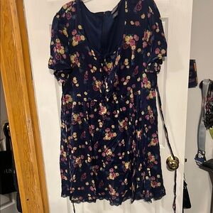 Torrid Navy Floral Midi Dress